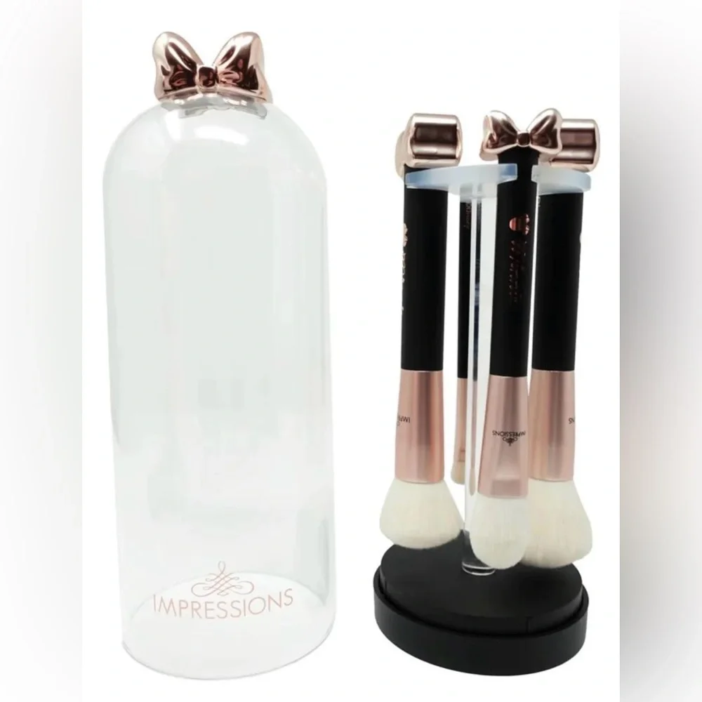 Impressions Rose Gold and Black Makeup Brush Set